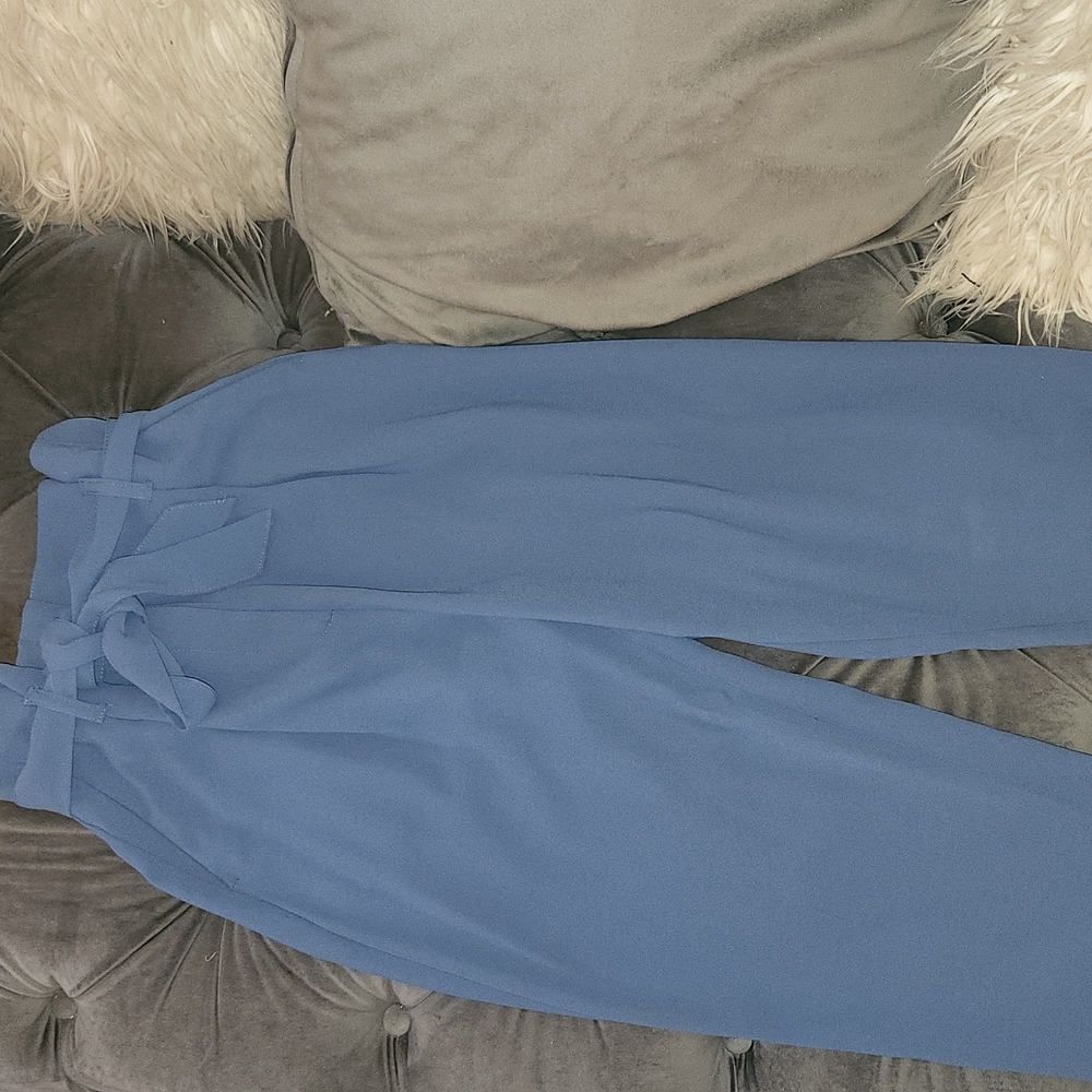 Blue high waisted trouser